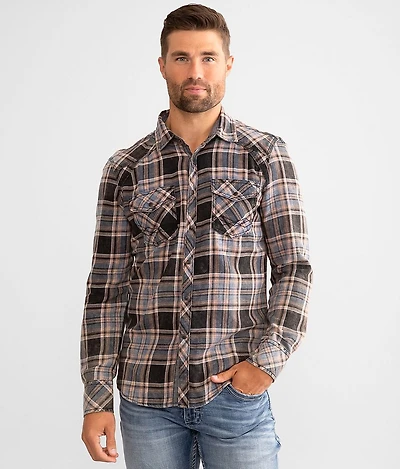 Washed Plaid Standard Shirt