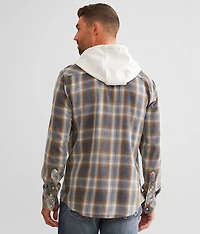 Plaid Athletic Hooded Shirt