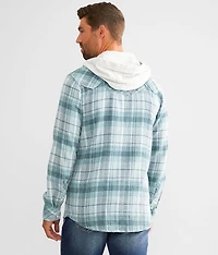Plaid Standard Hooded Flannel Shirt