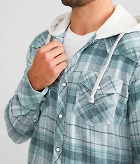 Plaid Standard Hooded Flannel Shirt