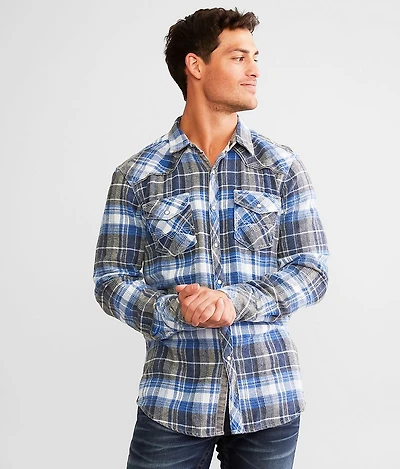 Plaid Athletic Flannel Shirt