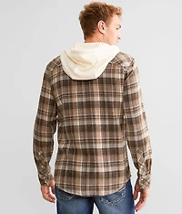 Plaid Athletic Hooded Shirt