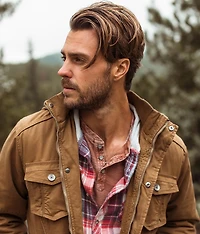 Plaid Standard Hooded Shirt