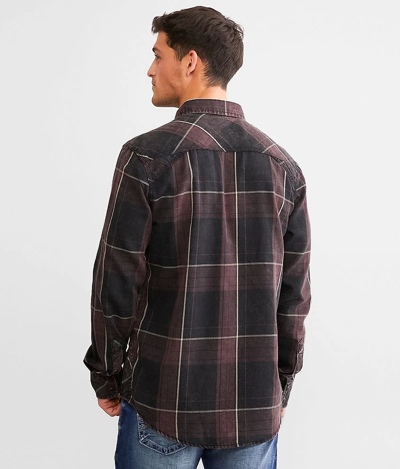 Washed Plaid Athletic Shirt