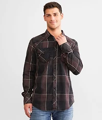 Washed Plaid Athletic Shirt