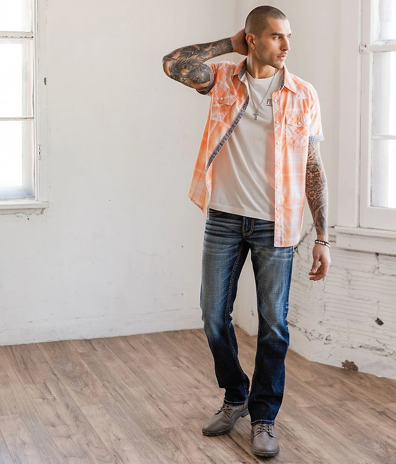 Washed Plaid Standard Shirt