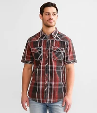 Washed Plaid Athletic Shirt