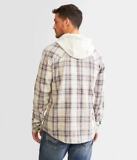 Plaid Athletic Hooded Shirt