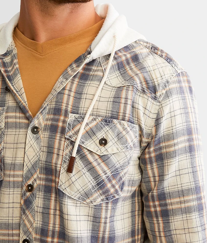 Plaid Athletic Hooded Shirt