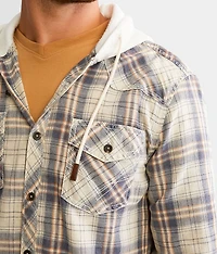 Plaid Athletic Hooded Shirt