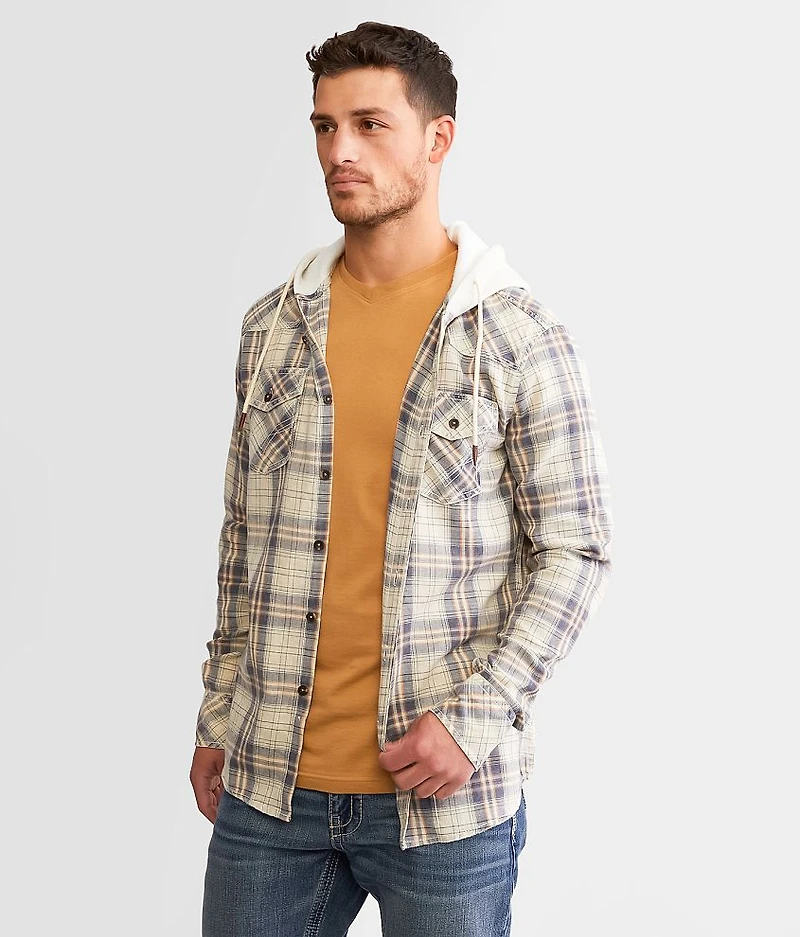 Plaid Athletic Hooded Shirt