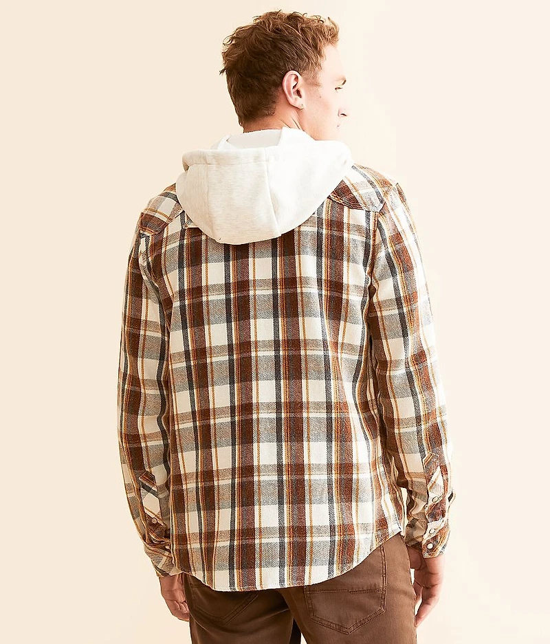 Plaid Athletic Hooded Shirt