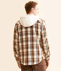 Plaid Athletic Hooded Shirt