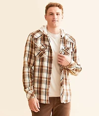 Plaid Athletic Hooded Shirt