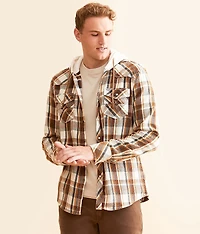 Plaid Athletic Hooded Shirt