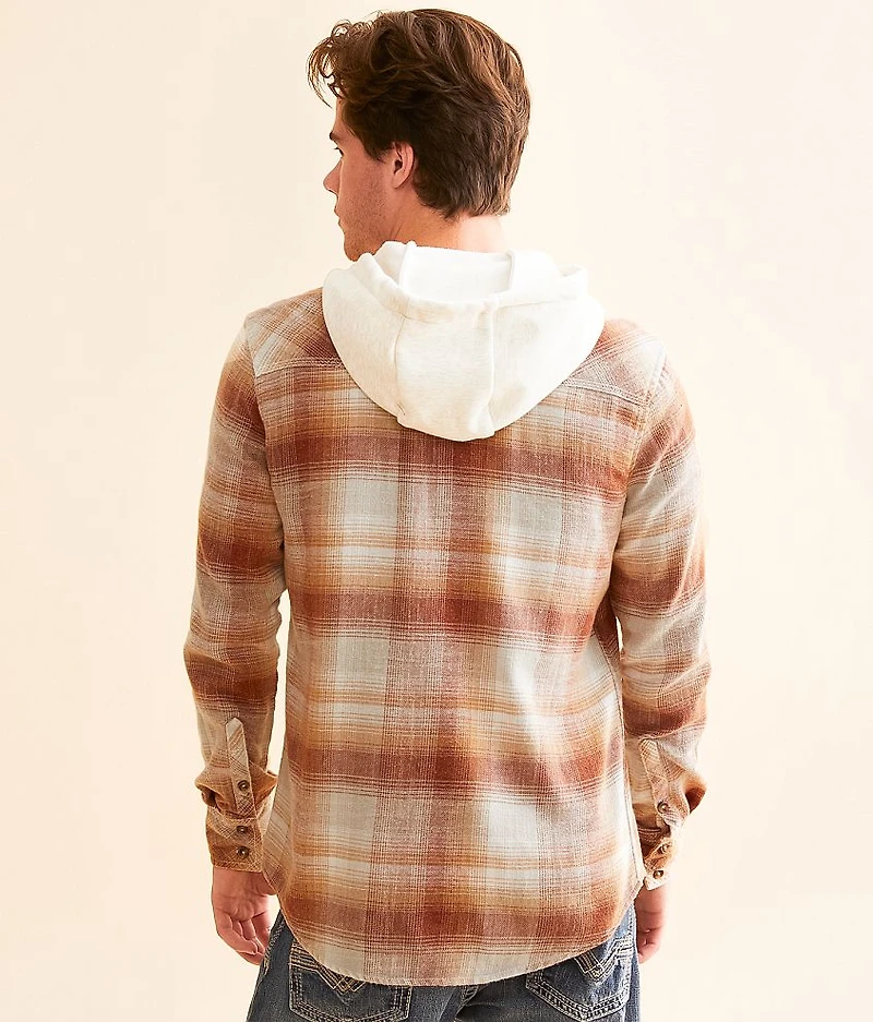 Brushed Plaid Standard Hooded Shirt