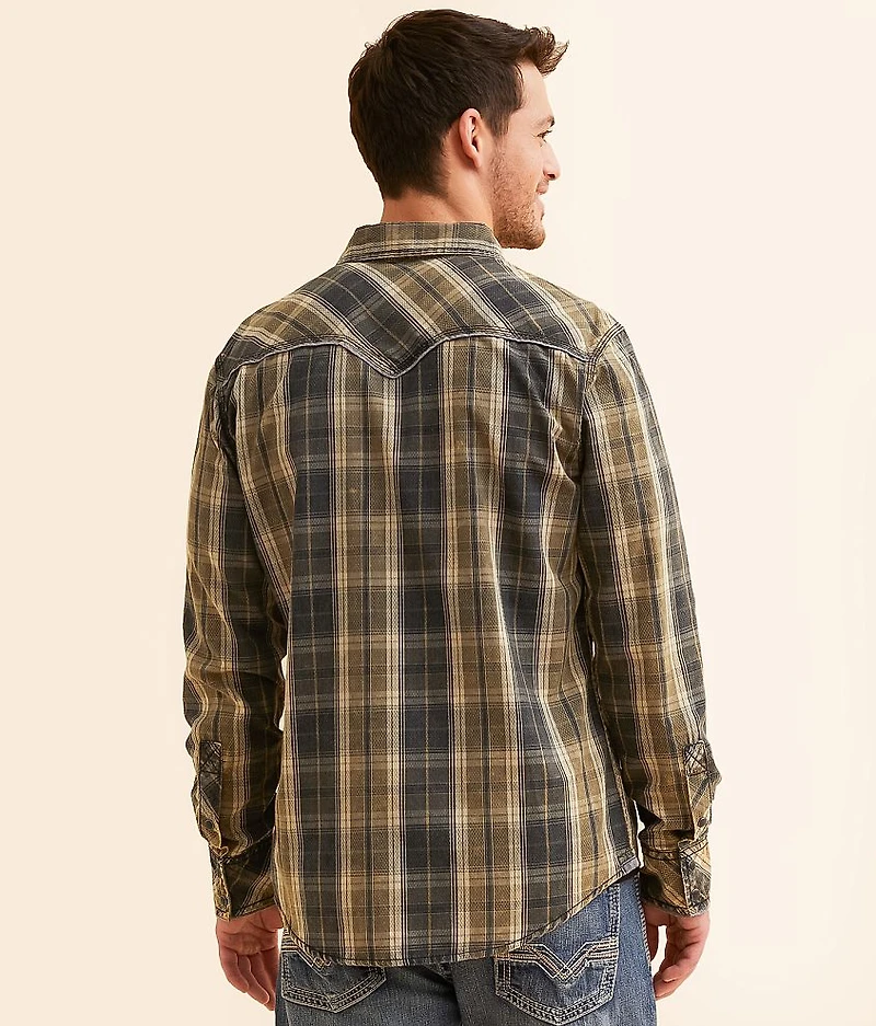 Washed Plaid Athletic Shirt