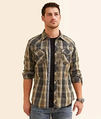 Washed Plaid Athletic Shirt