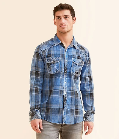 Washed Plaid Standard Shirt