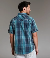 Washed Plaid Athletic Shirt