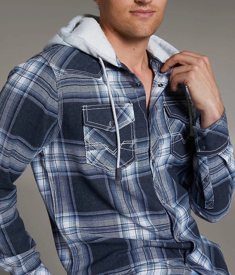 Plaid Standard Hooded Shirt