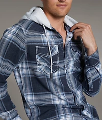 Plaid Standard Hooded Shirt
