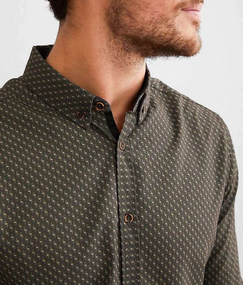 Geo Tailored Performance Stretch Shirt