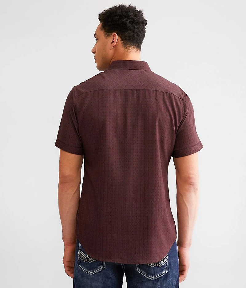 Striped Athletic Performance Stretch Shirt