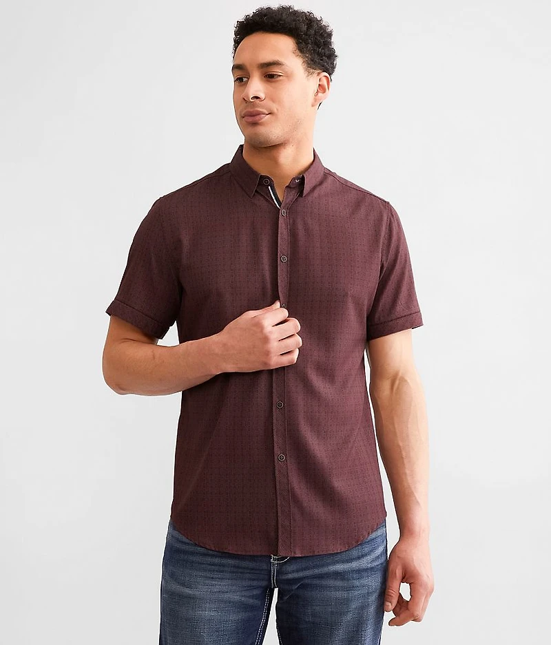 Striped Athletic Performance Stretch Shirt