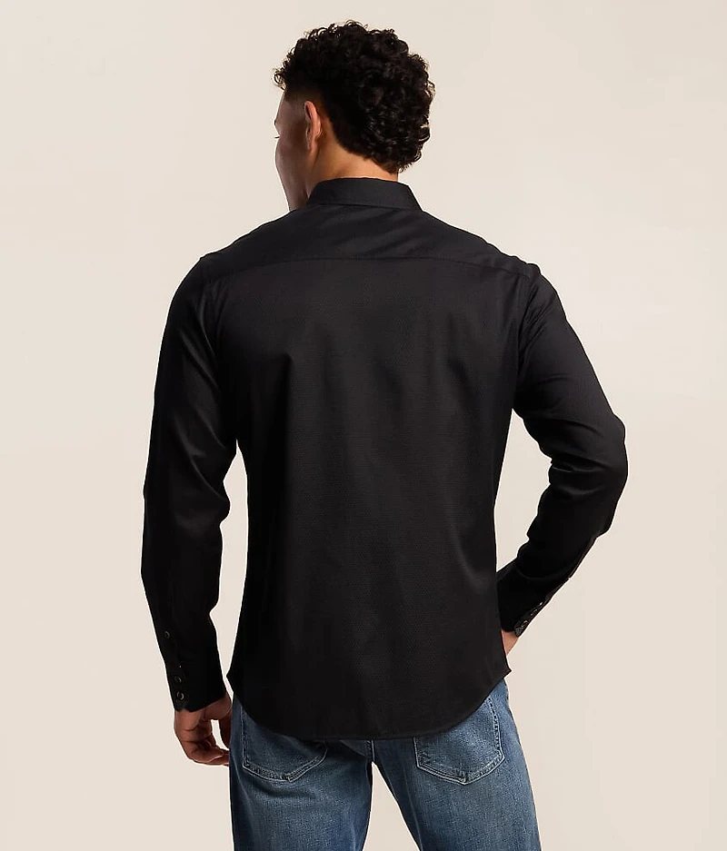 Tonal Diamond Athletic Stretch Shirt