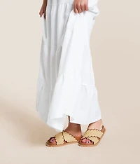 Scalloped Trim Sandal