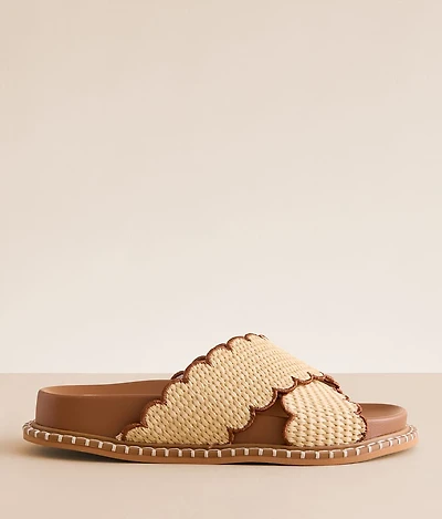 Scalloped Trim Sandal