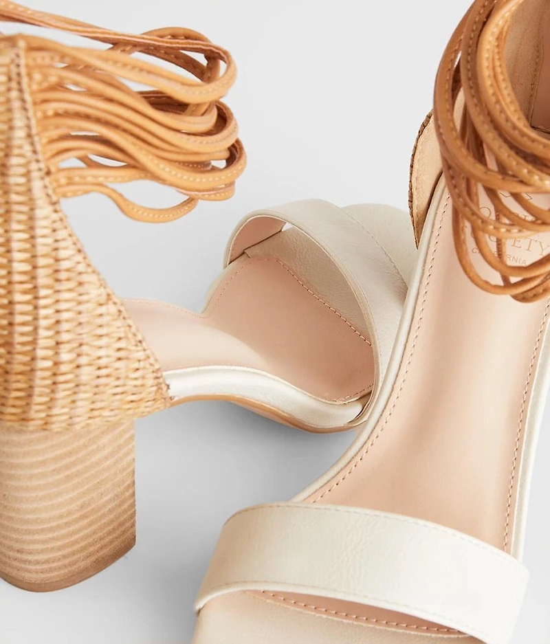 Wicker Heeled Sandal