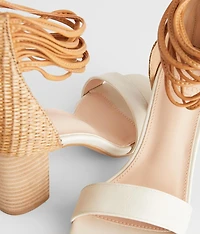 Wicker Heeled Sandal