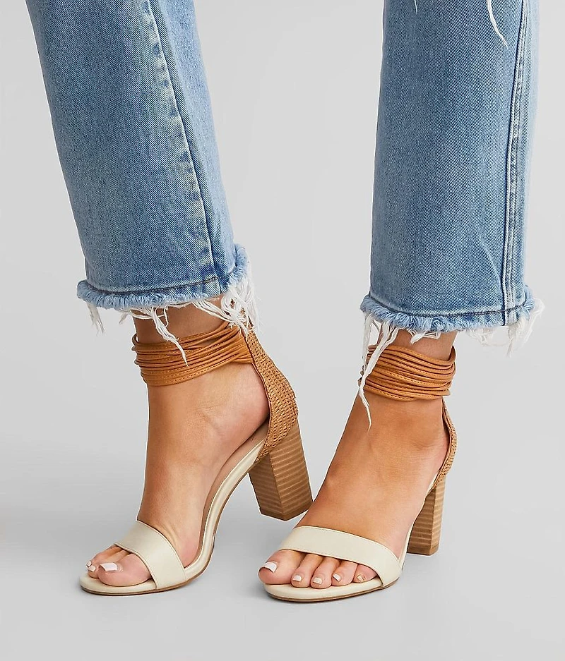 Wicker Heeled Sandal
