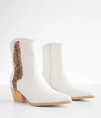 Rhinestone Fringe Western Ankle Boot