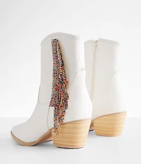 Rhinestone Fringe Western Ankle Boot
