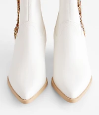 Rhinestone Fringe Western Ankle Boot