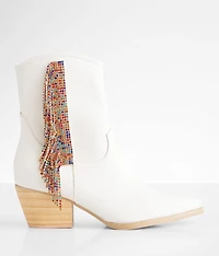 Rhinestone Fringe Western Ankle Boot