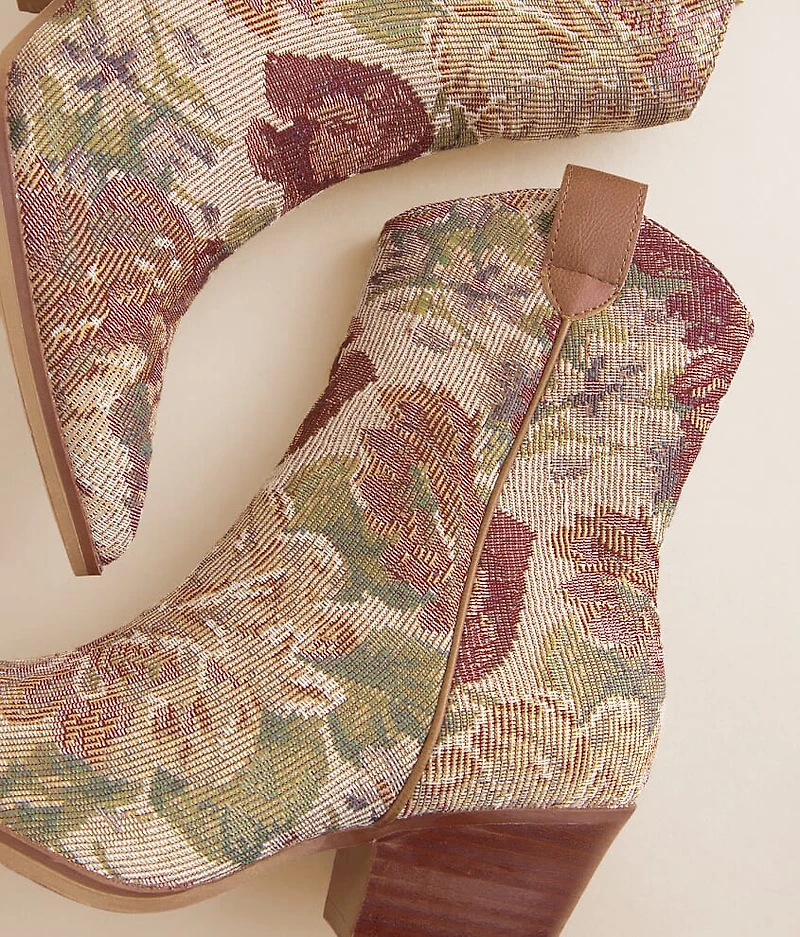 Floral Western Ankle Boot