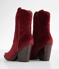Faux Fur Western Ankle Boot