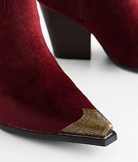 Faux Fur Western Ankle Boot