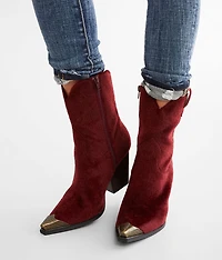 Faux Fur Western Ankle Boot
