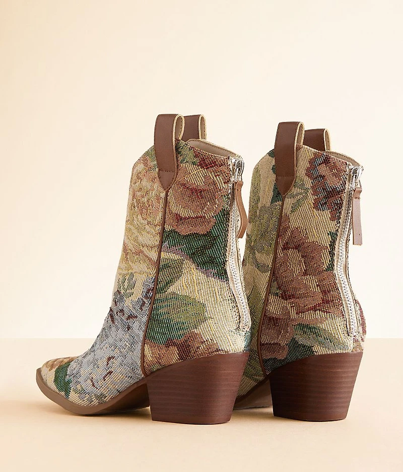 Western Floral Ankle Boot