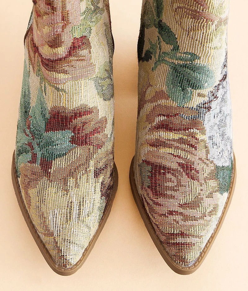 Western Floral Ankle Boot