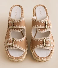 Rae Embroidered Wedge Sandal