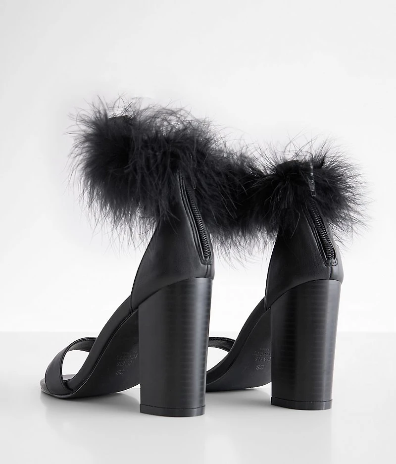 Sasha Feather Heeled Sandal