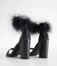 Sasha Feather Heeled Sandal