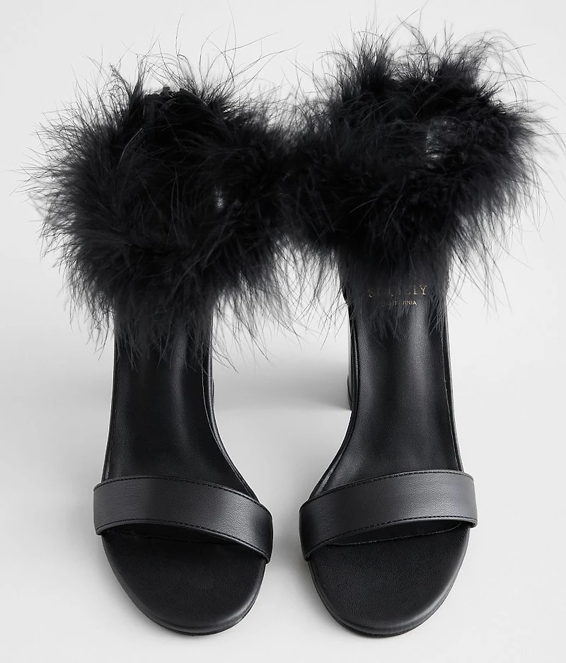 Sasha Feather Heeled Sandal