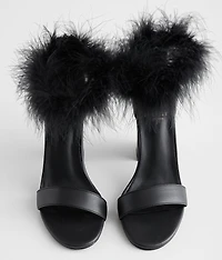 Sasha Feather Heeled Sandal